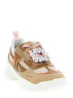 Beige Calfskin “Viv on the Run” Sneakers