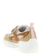 Beige Calfskin “Viv on the Run” Sneakers