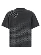Gradient Logo Cursive Embroidered Cotton T-Shirt