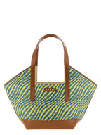Waves Trapezoidal Bicolor Polyamide Tote