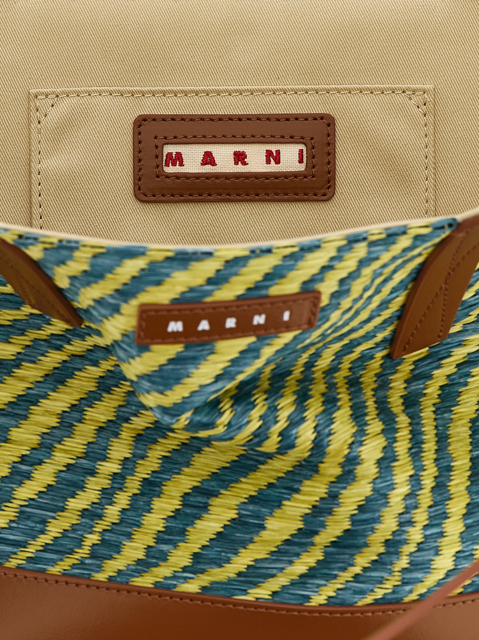 Waves Trapezoidal Bicolor Polyamide Tote