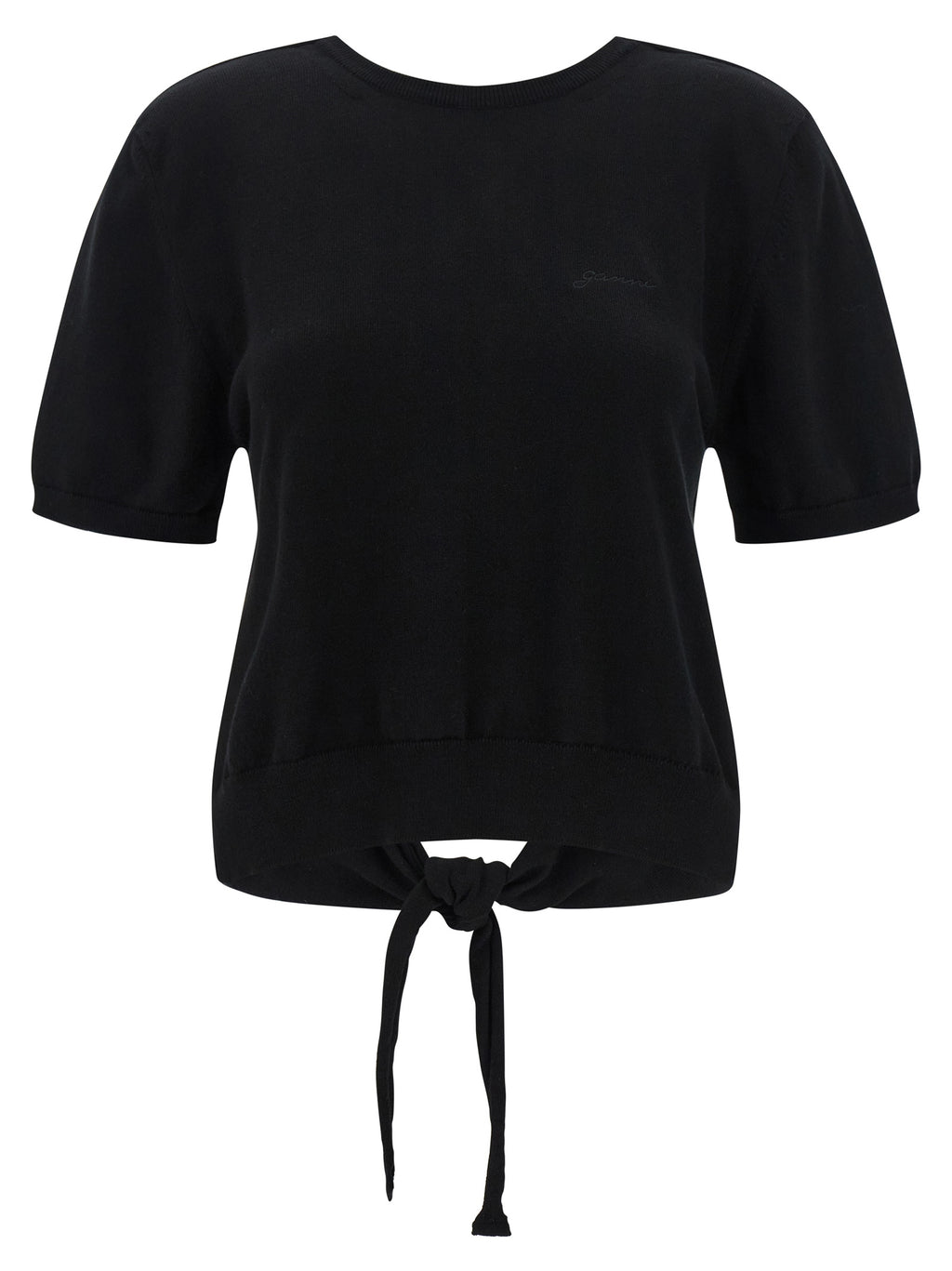 Black Organic Cotton Logo-Embroidered Cardigan