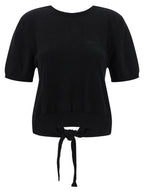 Black Organic Cotton Logo-Embroidered Cardigan