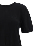 Black Organic Cotton Logo-Embroidered Cardigan