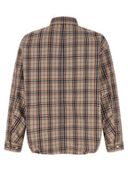 Beige Check Cotton-Polyester Overshirt