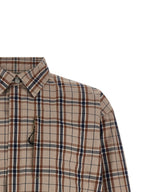 Beige Check Cotton-Polyester Overshirt