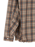 Beige Check Cotton-Polyester Overshirt