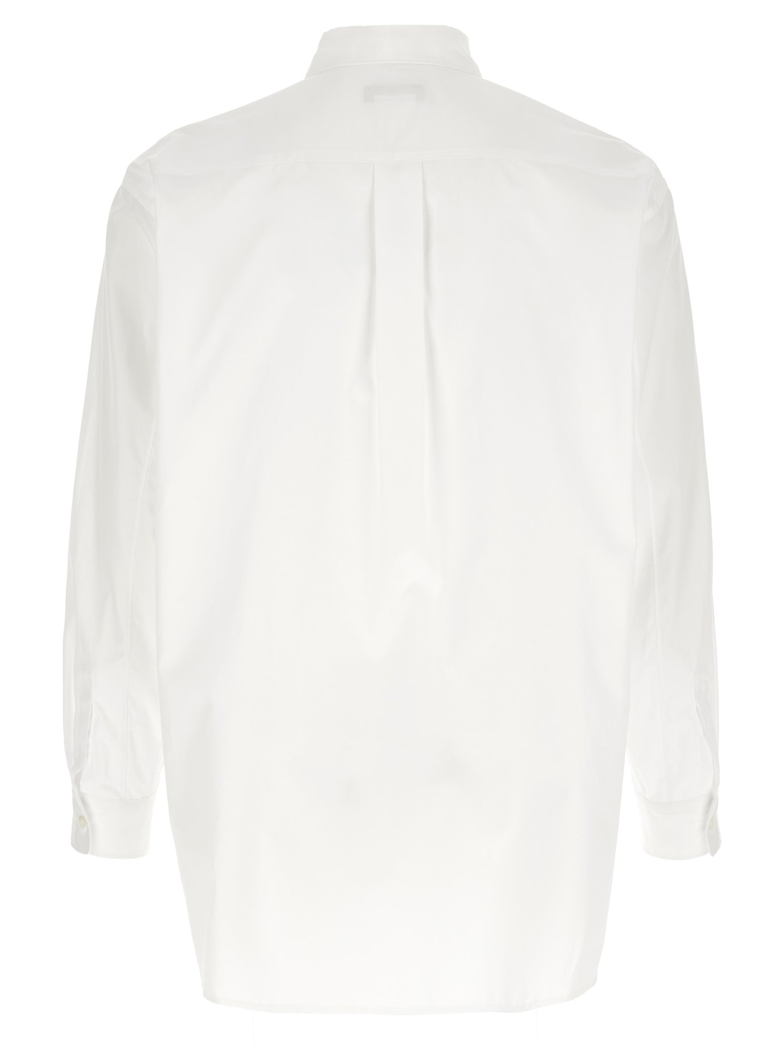 Homme Plus White Cotton Poplin Blouse