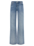 Joanne Light Blue Cotton-Polyester-Elastane Straight-Leg Jeans