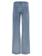 Joanne Light Blue Cotton-Polyester-Elastane Straight-Leg Jeans