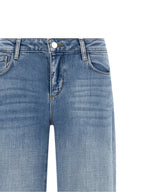 Joanne Light Blue Cotton-Polyester-Elastane Straight-Leg Jeans