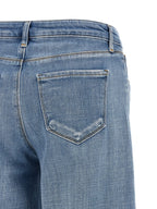 Joanne Light Blue Cotton-Polyester-Elastane Straight-Leg Jeans