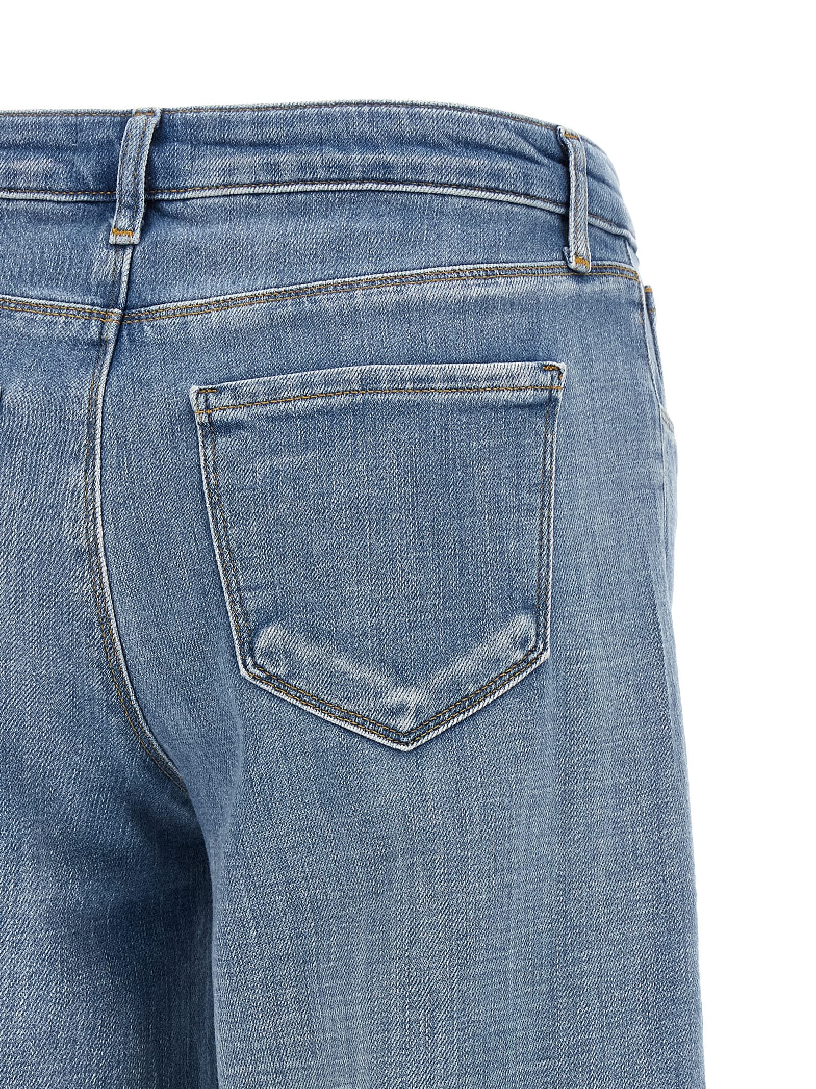 Joanne Light Blue Cotton-Polyester-Elastane Straight-Leg Jeans