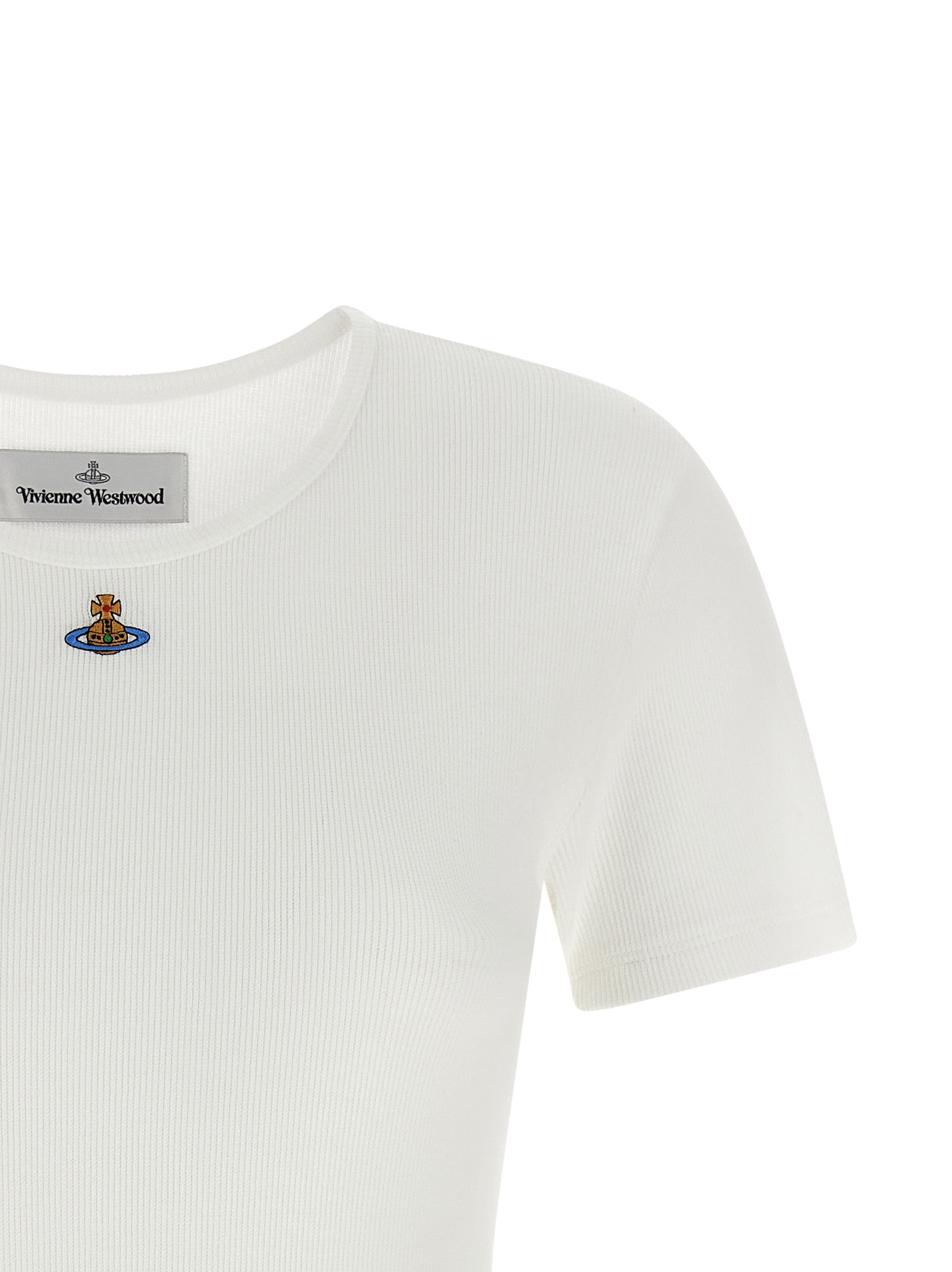White Ribbed Cotton Jersey Bodysuit
