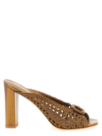 Gold Lamb Leather Luce Stiletto Sandals