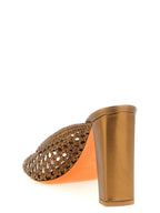 Gold Lamb Leather Luce Stiletto Sandals