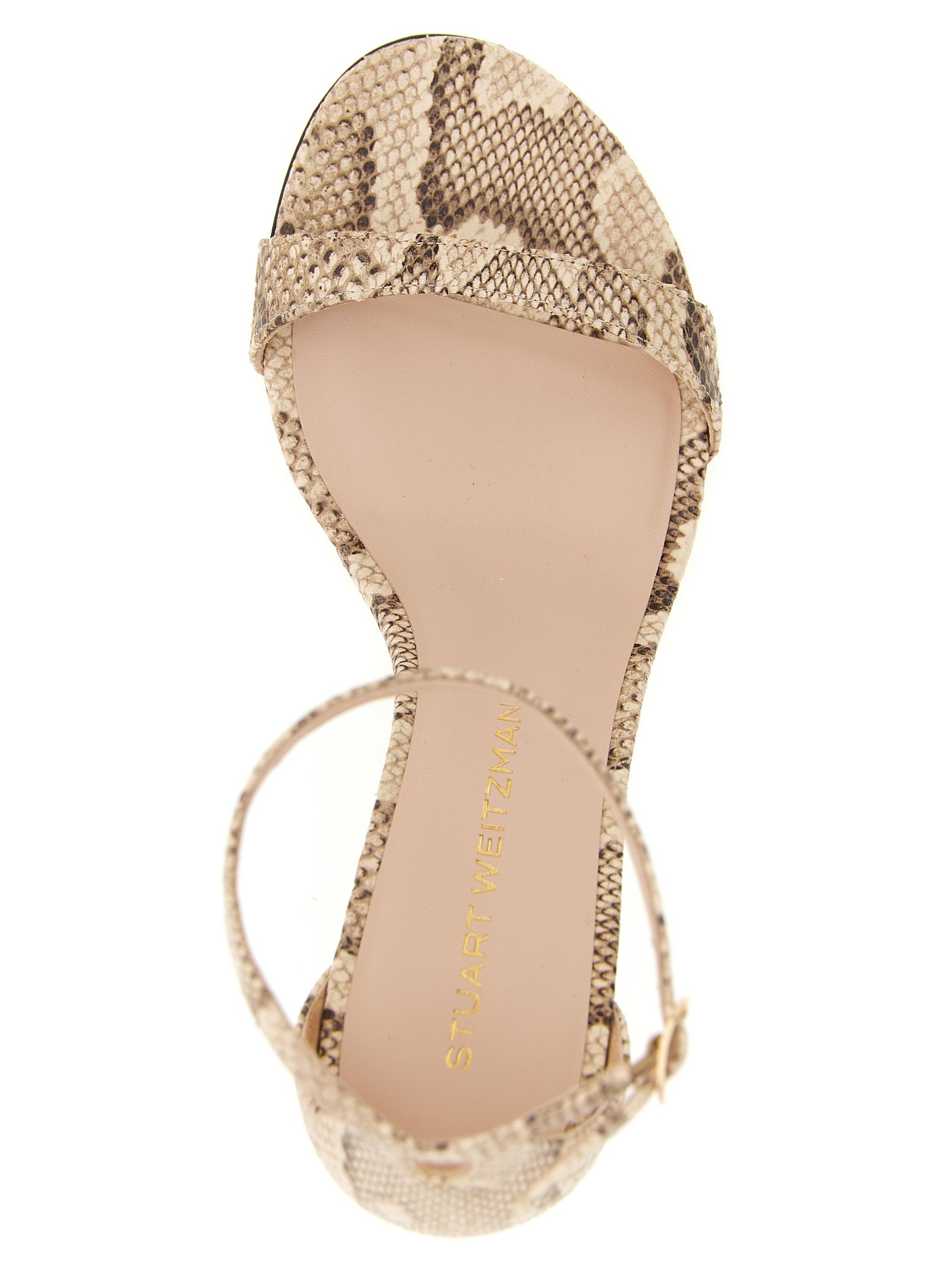Beige Goatskin Nudist II Stiletto Heel Sandals