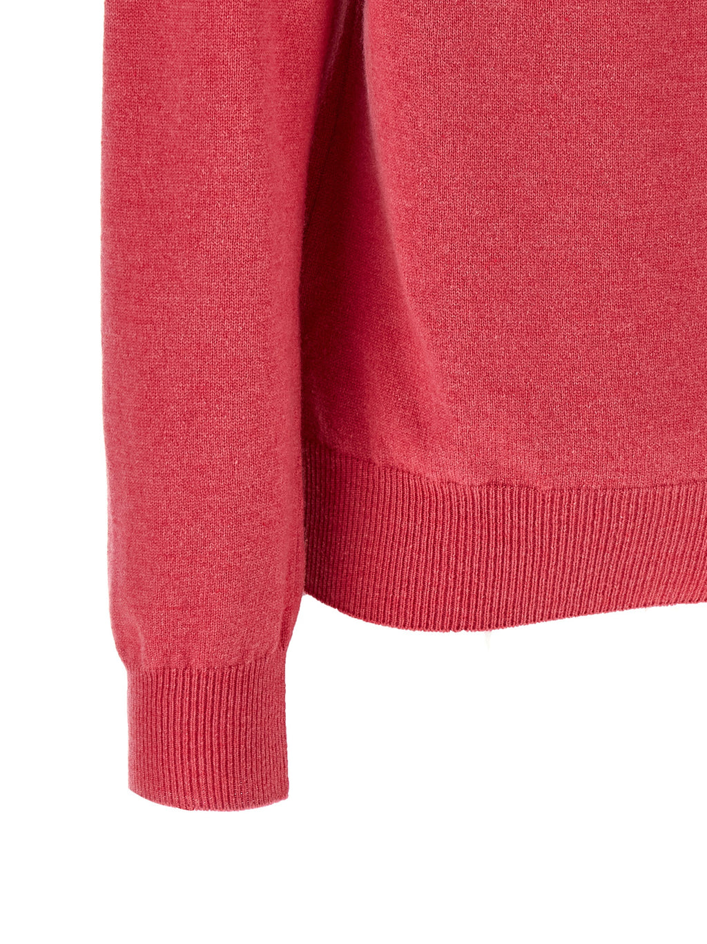 Pink Wool Double Red Emblem Cardigan