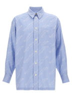 Light Blue Cotton Logo Blouse