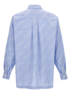 Light Blue Cotton Logo Blouse