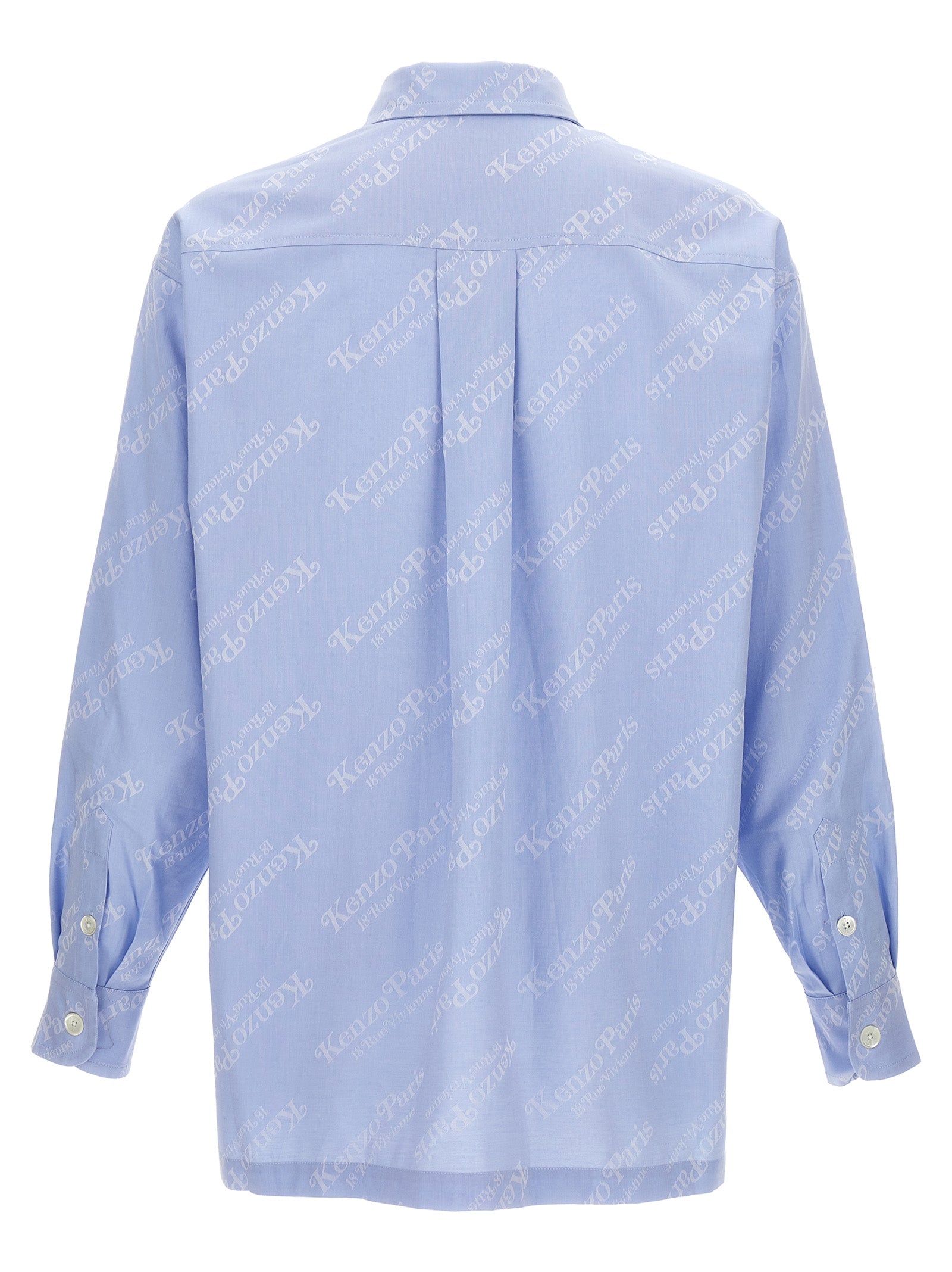 Light Blue Cotton Logo Blouse