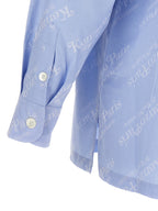 Light Blue Cotton Logo Blouse