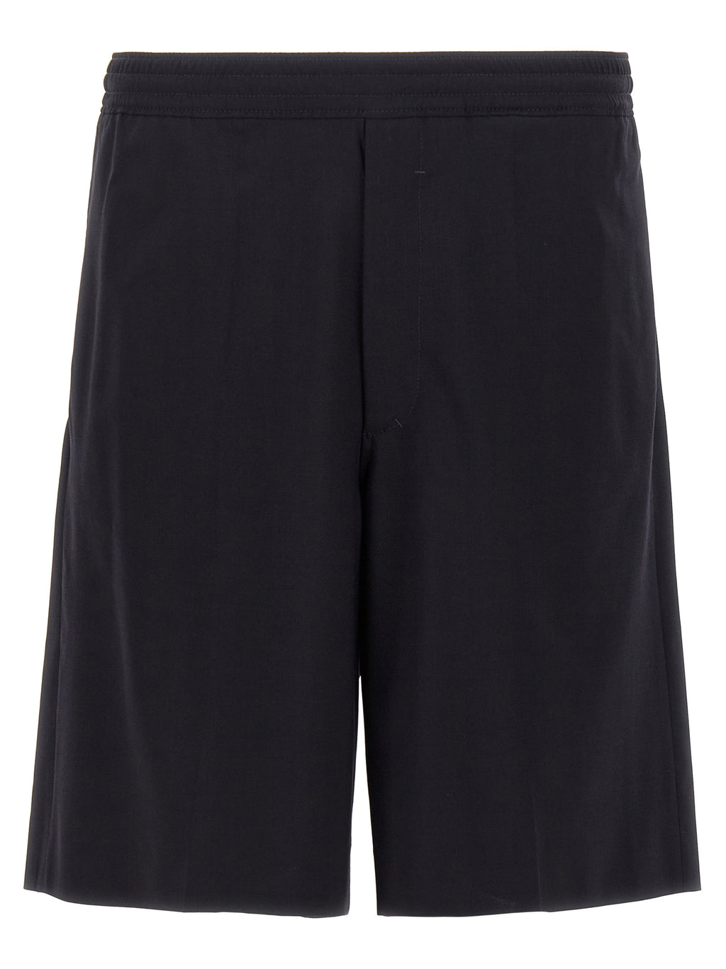 Blue Wool Blend Bermuda Shorts