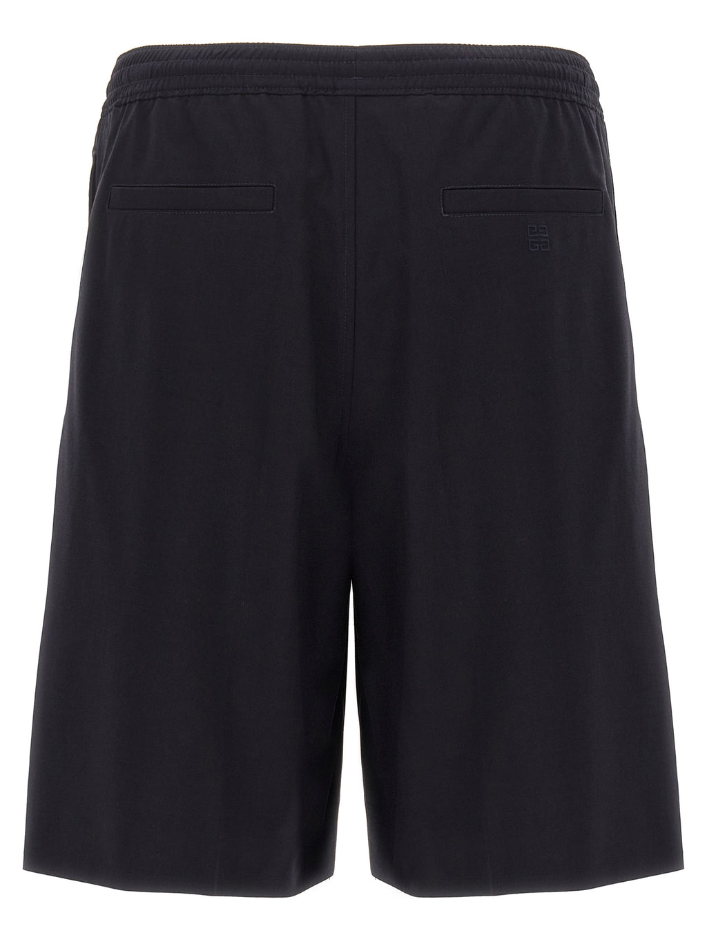 Blue Wool Blend Bermuda Shorts