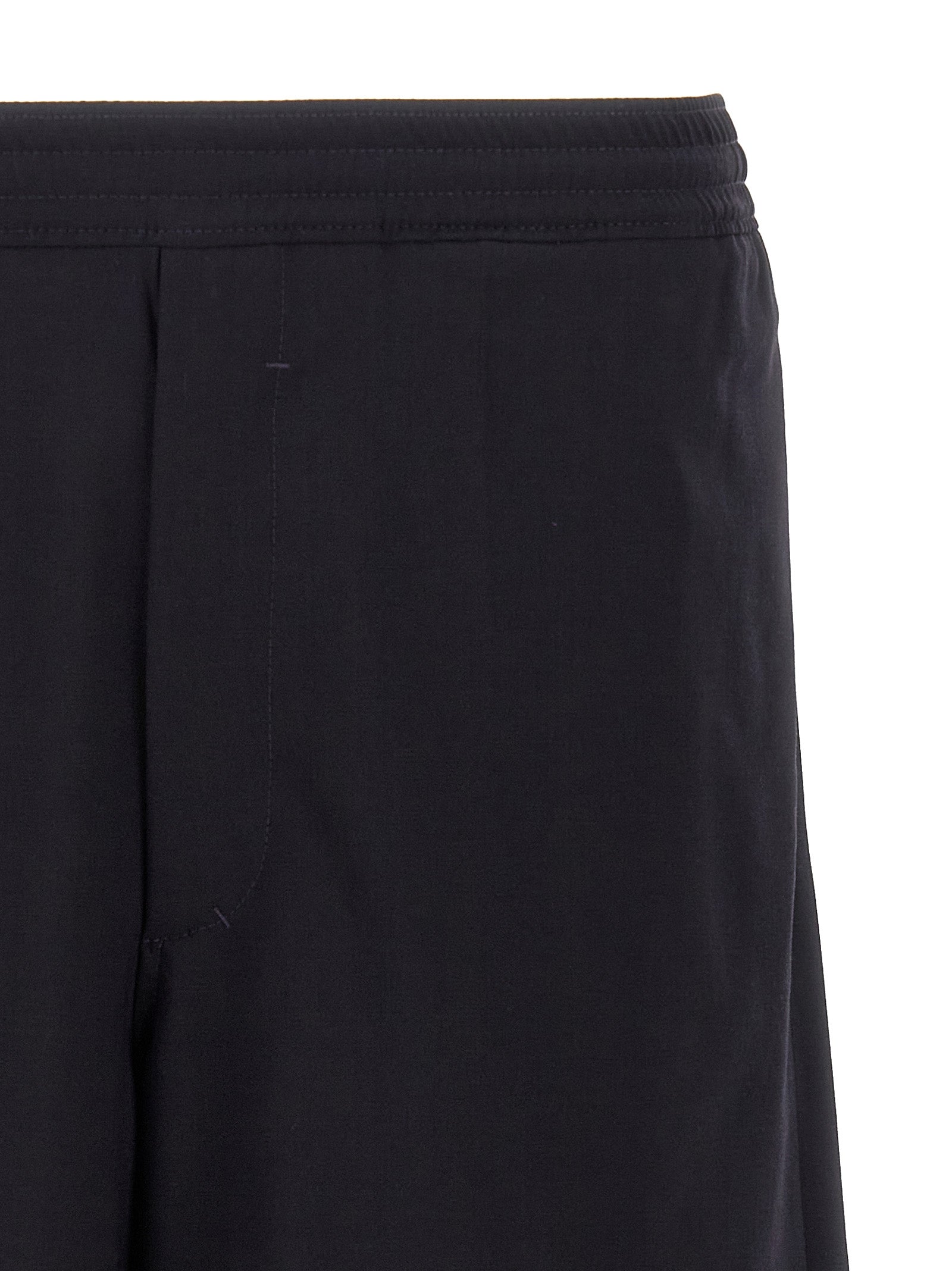 Blue Wool Blend Bermuda Shorts