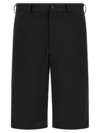 Black Wool Bermuda Shorts