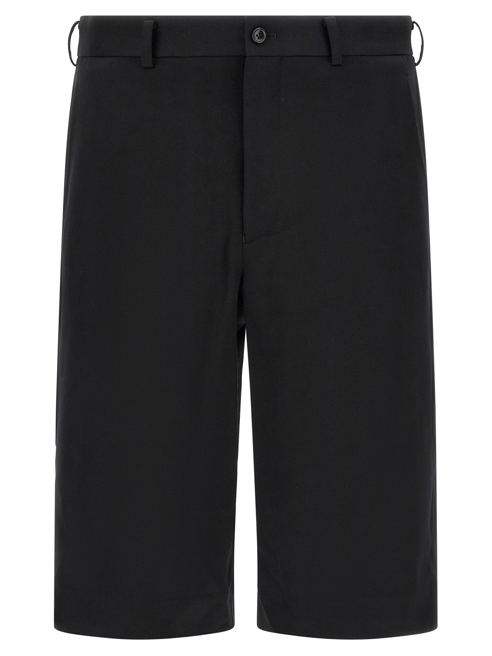 Black Wool Bermuda Shorts