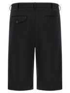 Black Wool Bermuda Shorts