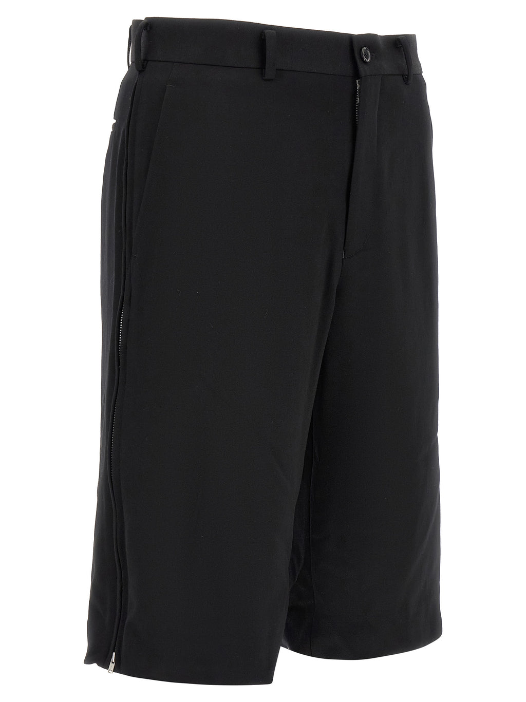 Black Wool Bermuda Shorts
