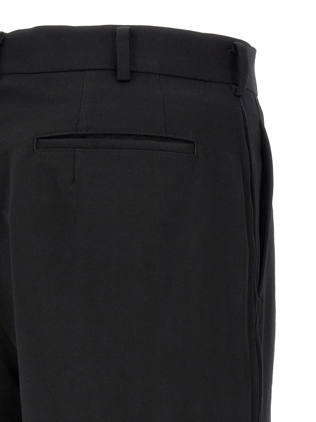 Black Wool Bermuda Shorts