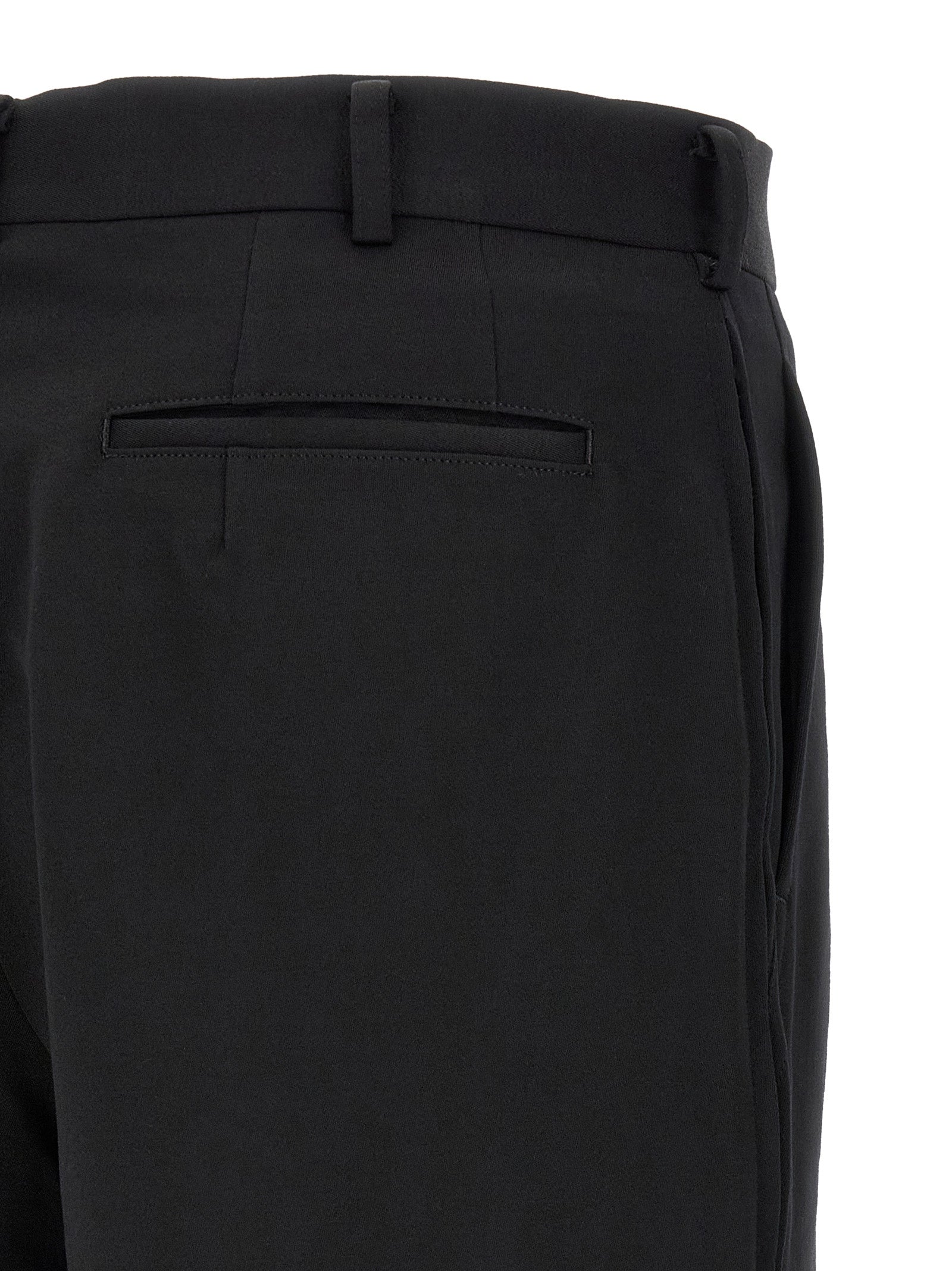 Black Wool Bermuda Shorts