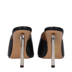 Black Leather High Heel Pumps