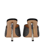 Black Satin Stiletto Sandals