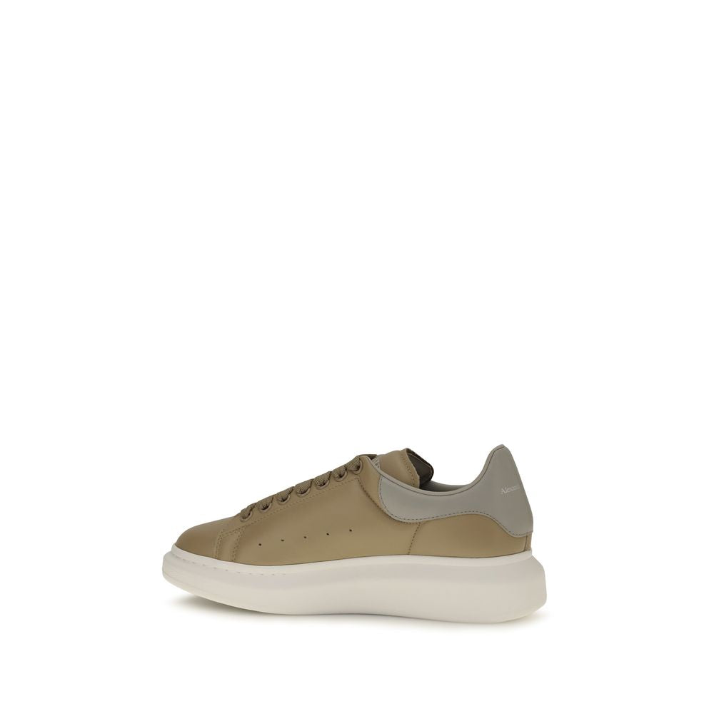 Beige Calfskin Platform Sneakers