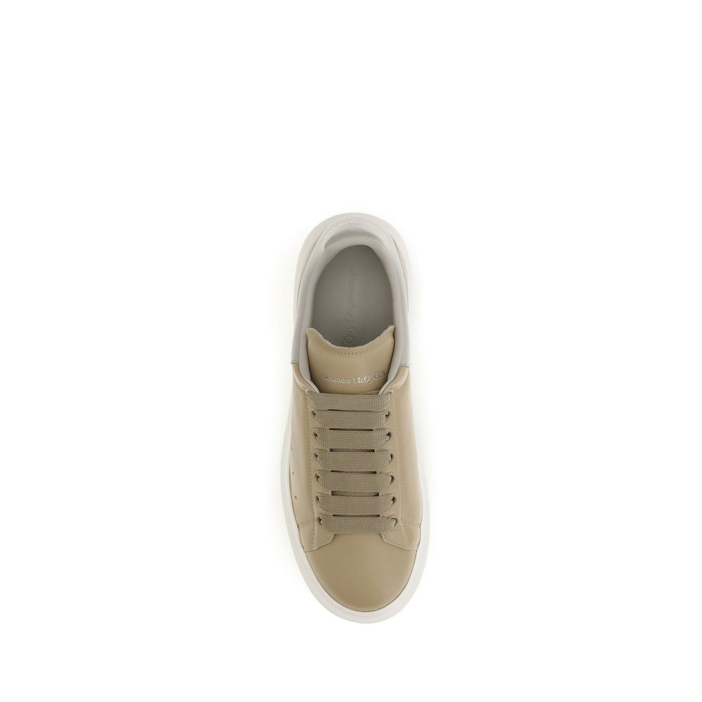 Beige Calfskin Platform Sneakers