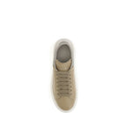 Beige Calfskin Platform Sneakers
