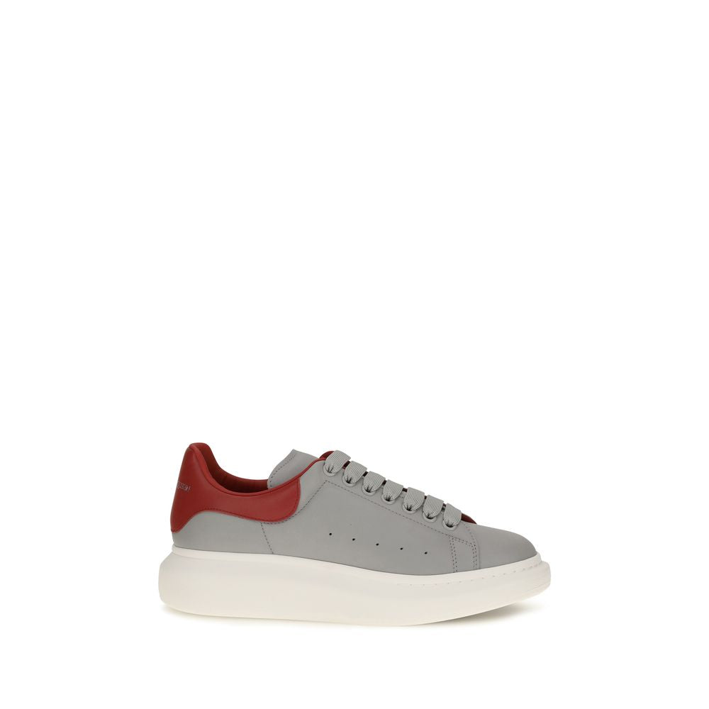 Gray Calfskin Platform Sneakers