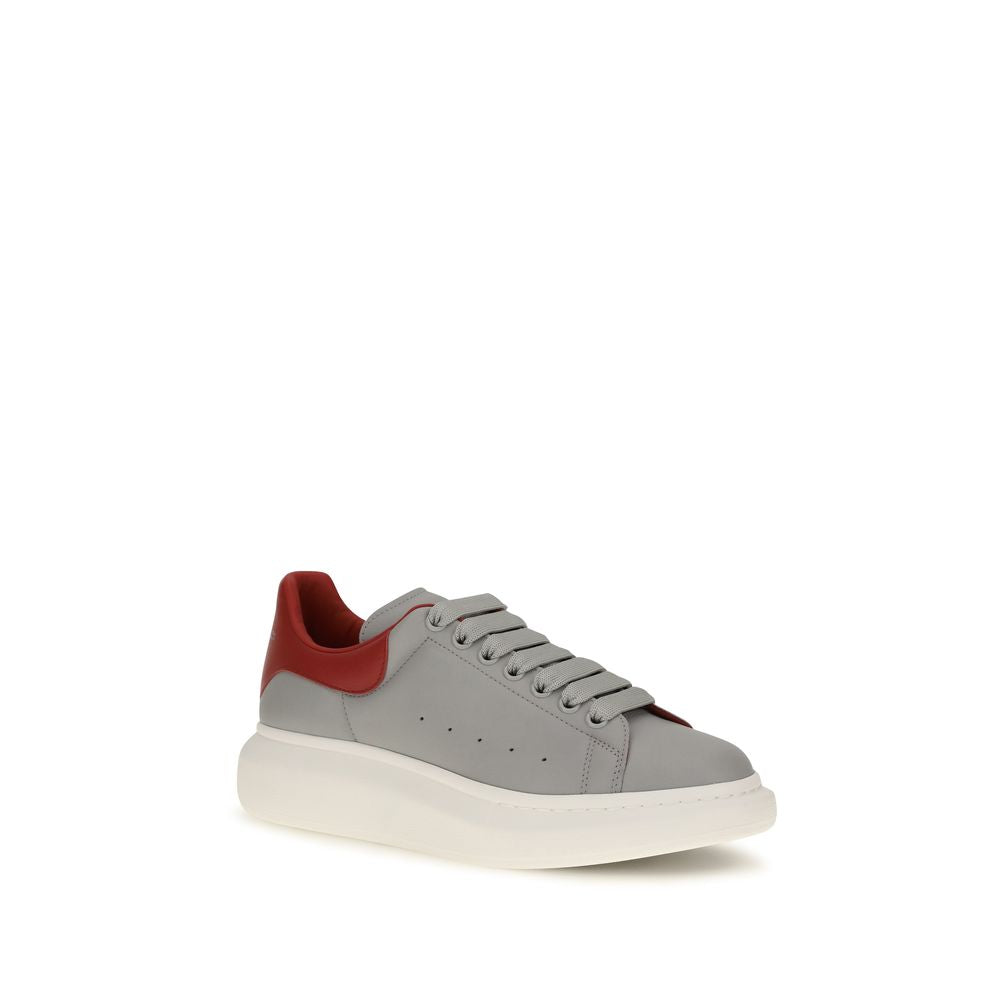 Gray Calfskin Platform Sneakers