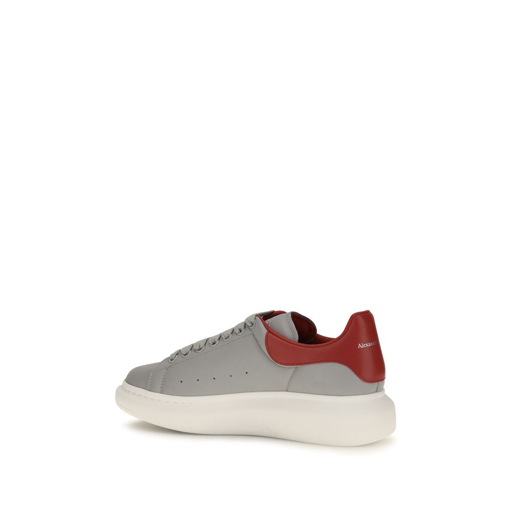 Gray Calfskin Platform Sneakers