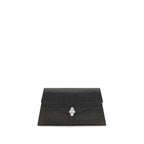 Mini Crocodile-Embossed Calfskin Skull Clutch