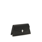 Mini Crocodile-Embossed Calfskin Skull Clutch