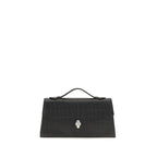 Skull Crocodile-Embossed Calfskin Shoulder Bag
