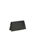 Mini Crocodile-Embossed Calfskin Skull Clutch