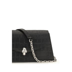 Mini Crocodile-Embossed Calfskin Skull Clutch