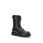 Calfskin Lace-Up Boots