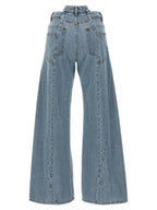 Light Blue Wide Leg Cotton Jeans